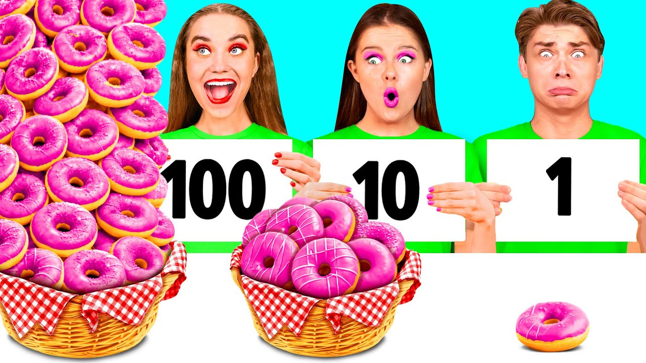 100 Слоев Еды Челлендж | Секретные Лайфхаки и Гаджеты с DaZaZa Challenge