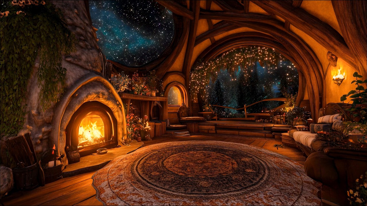 Medieval Fantasy Music for Focus & Relaxation | Cozy Fireplace Atmosphere