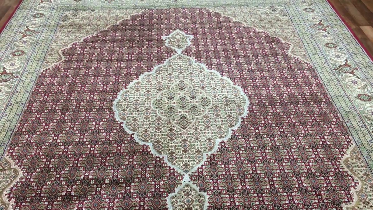 Fine Mahi Tabriz With Silk Flowers Oriental Rug 8'X10' - W 1091