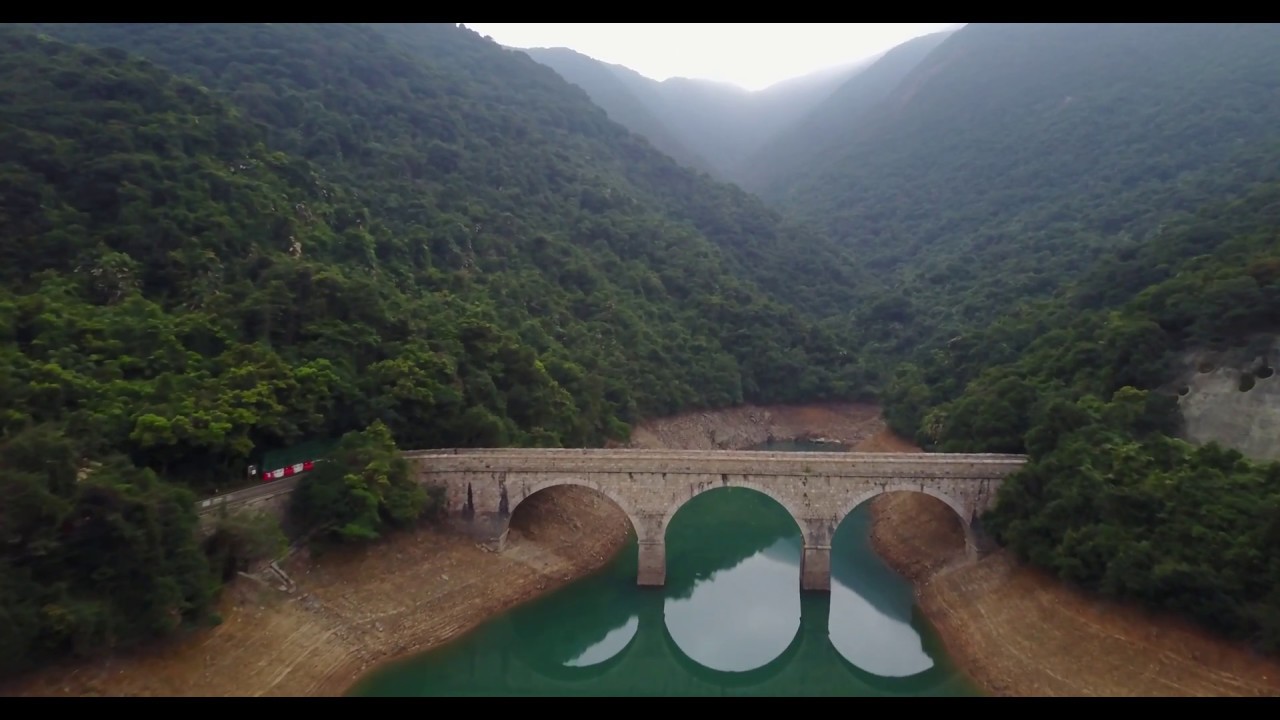 DJI Mavic Drone footage of the Tai Tam Reservoir in Hong Kong in 4k Video