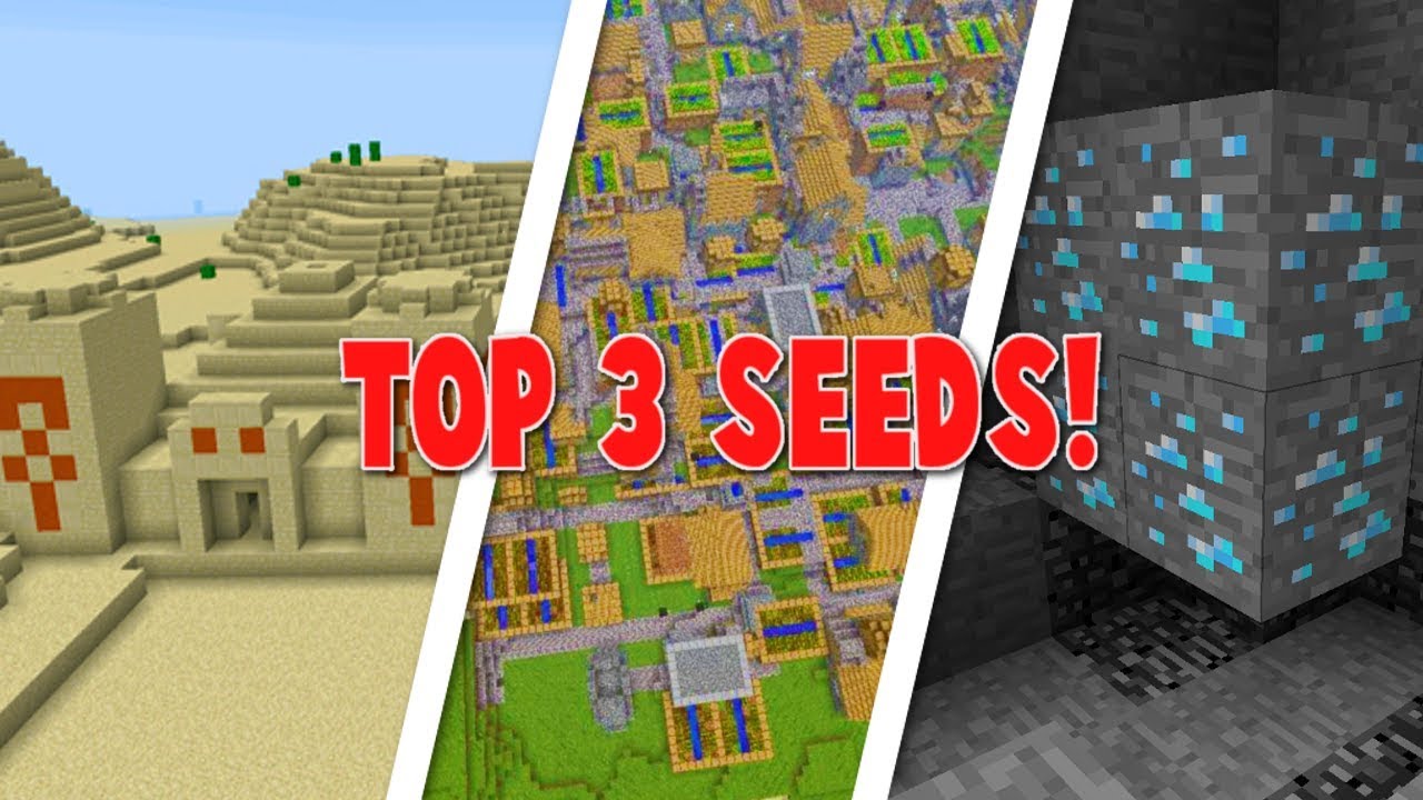 TOP 3 BEST SEEDS for Minecraft! (Pocket Edition, PS4, Xbox, Switch, PC