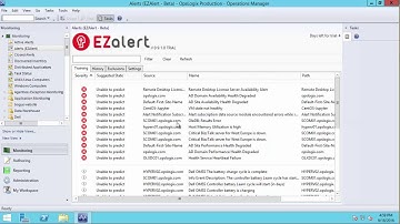 How to use EZalert - SCOM Alerts Automation Tool