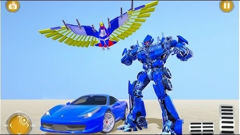 Flying Police Eagle Robot | Transform Car Eagle Android GamePlay | By Game Crazy