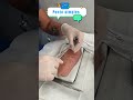 Prática de sutura em peito de frango #music #calmdown #sutura #odontologia #dentista