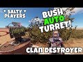 RUST | HIDING AUTO TURRET TRAPS inside BUSHES for GEAR *Triggered clans*