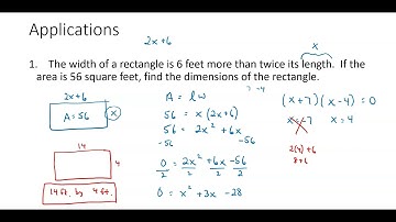 Section 6.6 – 6.7 Part 2: Solving Quadratics By Factoring – Applications