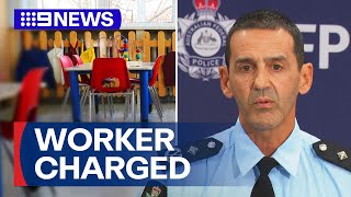 Sydney childcare worker charged with allegedly producing child abuse material | 9 News Australia