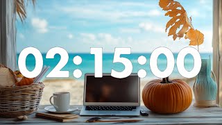 2-Hour 15 Minutes Productivity Timer for Focus & Efficiency with Alarm at the end