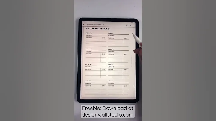 Freebie: Password Tracker Printable Planner #printables #plannerinserts #passwordtracker #freebies