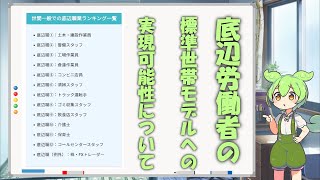 「底辺労働者の標準世帯モデルへの実現可能性について」ずんだもんが教えるのだ！　＃生活保護　＃なまぽ　＃標準世帯モデル