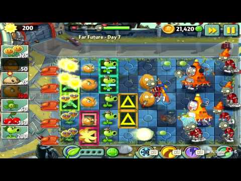 【攻略向】植物大戰僵尸2PVZ 2 遙遠的未來 第七天