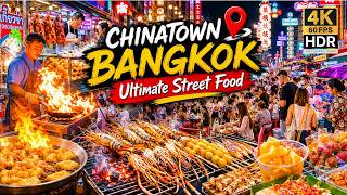 Chinatown Bangkok 🍜 The Ultimate Street Food Tour on Yaowarat Road! [4K HDR]