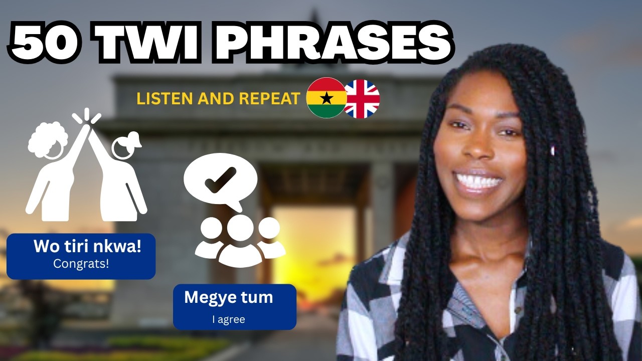 50 TWI PHRASES FOR BEGINNERS (100 -150) - Opinions, Disagreements, Responding to Good News in Twi