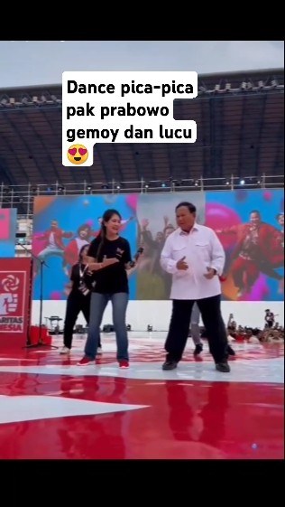 Dance pica-pica pak prabowo seru banget😍#prabowo #viraltiktok #dance