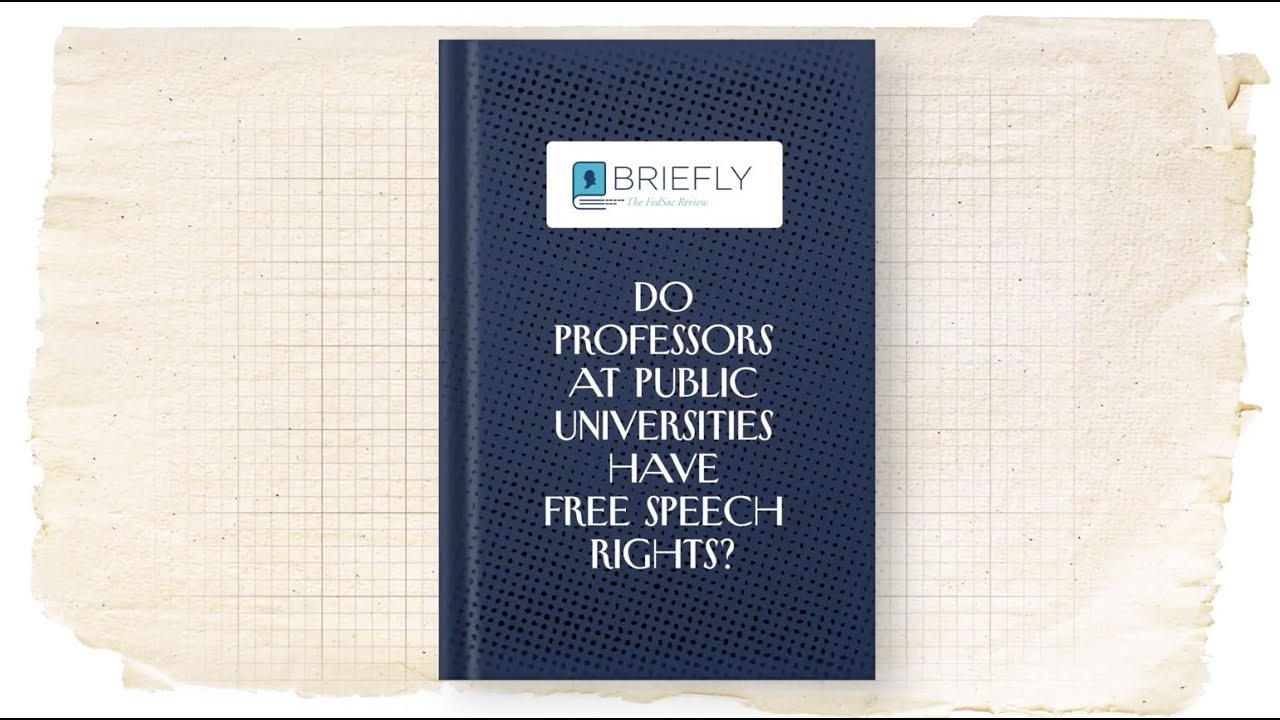do-professors-at-public-universities-have-free-speech-rights-briefly