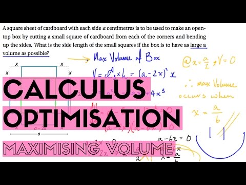 Optimisation Using Calculus