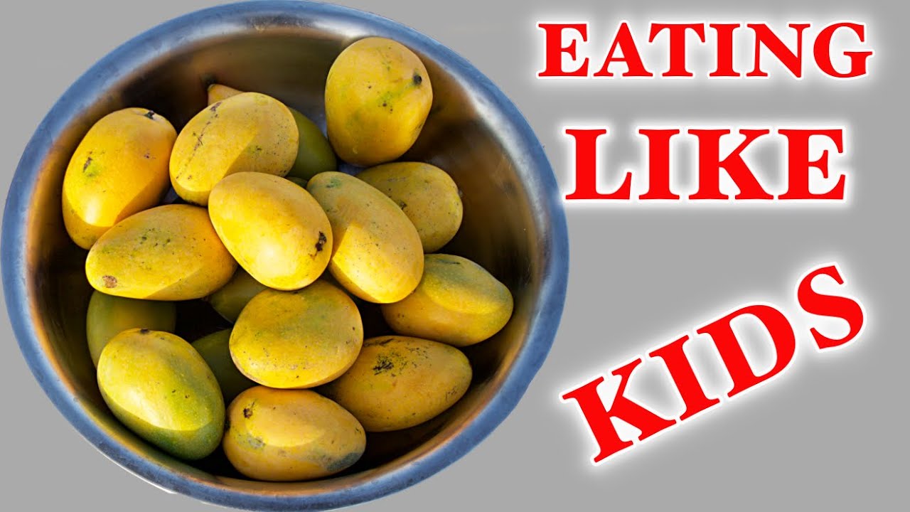 EATING SEASONS MANGO FRUIT LIKE KIDS | TRYING TO BE LIKE KIDS | eating