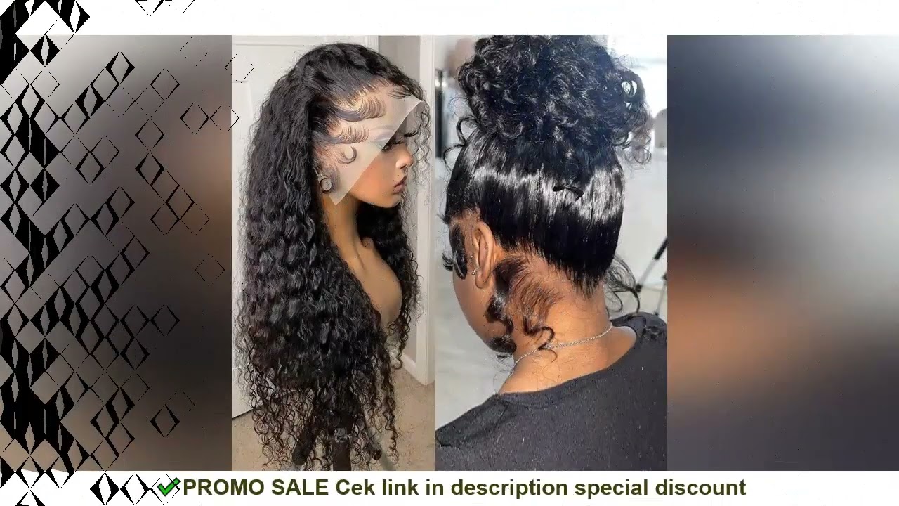 Water Wave Lace Front Human Hair Wigs Brazilian Deep Wave 360 HD Lace Frontal Wig Curly Human Hair W