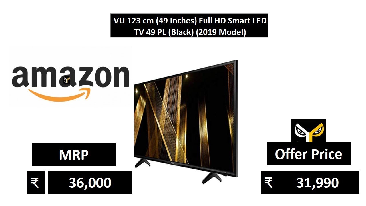 VU 123 cm (49 Inches) Full HD Smart LED TV 49 PL (Black) (2019 Model)