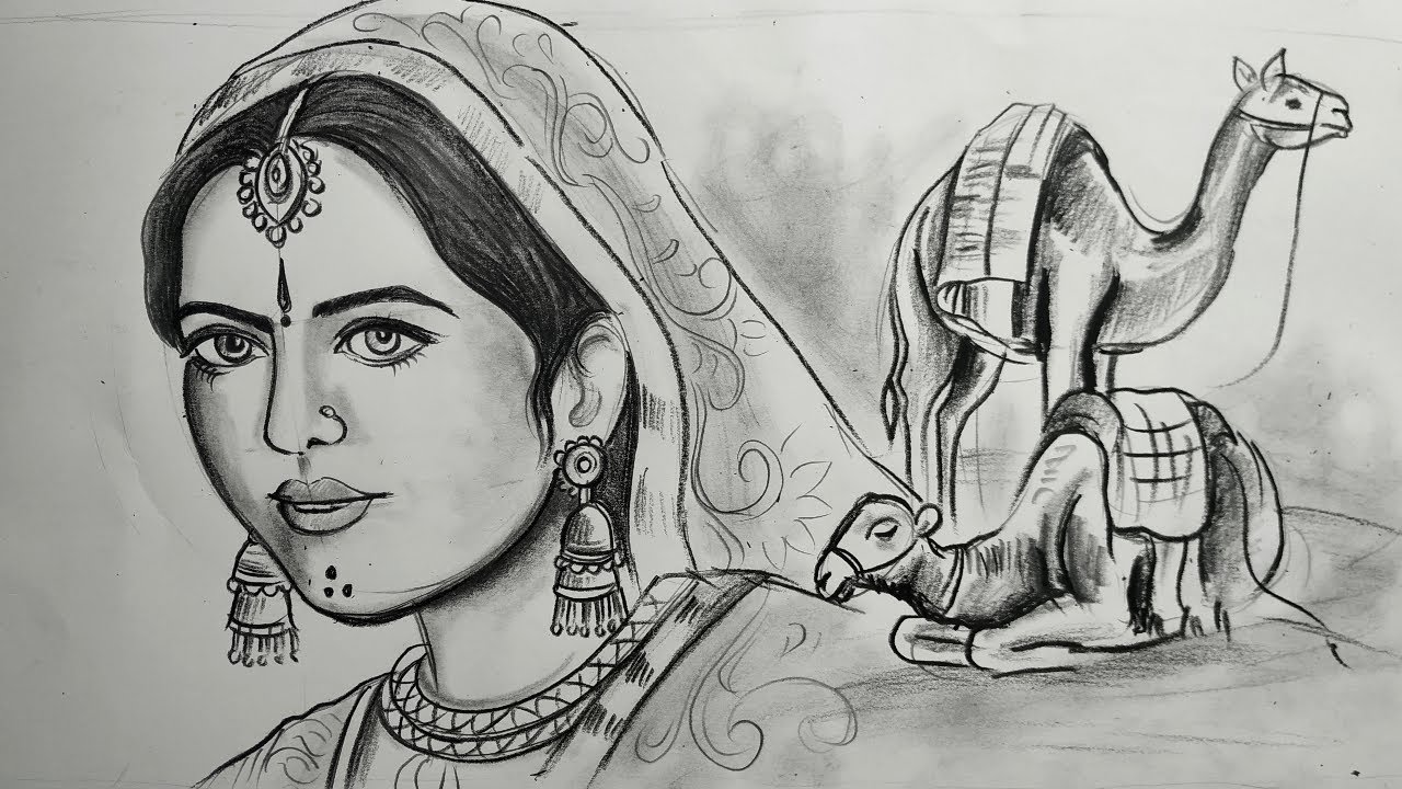 pencil drawing of PANIHARI  Pencil drawings Drawings Portrait