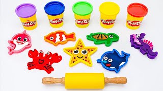 Create and Learn Sea Animals with PAW Patrol & Play Doh + More Preschool Toddler Learning Videos