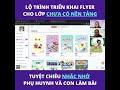 Tuyệt chiêu nhắc nhở phụ huynh và con làm bài trên FLYER