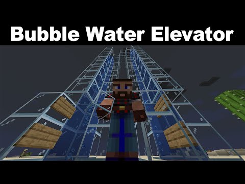 Bubble Water Elevator Up and Down in Minecraft 1.18.2 - 1.17 - Minecraft Tutorial