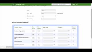 Examination Module in Fedena