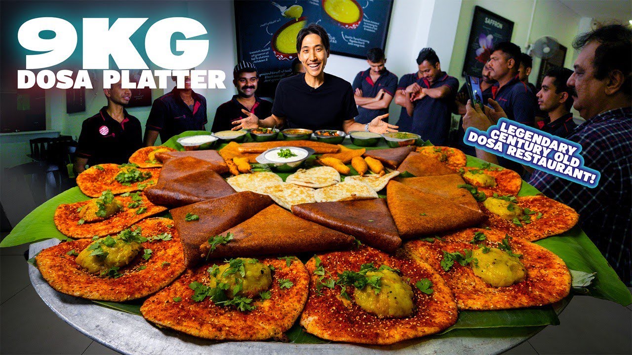 MASSIVE 9KG Dosa Platter Challenge! | LARGEST Platter Eaten at Legendary 100 Years Restaurant?!