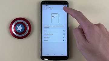 FaceWidgets on lock screen on Samsung J6 Plus Android 10