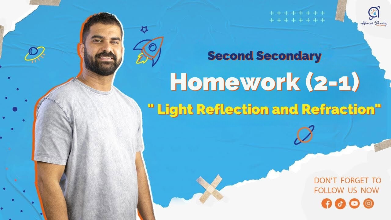 Second Secondary | Homework ( 2-1 ) light reflection and Refraction ...