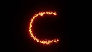 Latter C Realistic Fire Effect Animation Free Use No Copyright Alphabet
