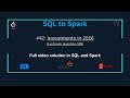 SQLtoSpark #42: Investments in 2016 (SQL &amp; Spark Solution) | LeetCode SQL50 Challenge