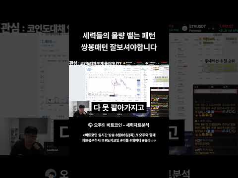 세력들의 물량 뱉는 패턴 쌍봉패턴 잘보셔야합니다 #shorts