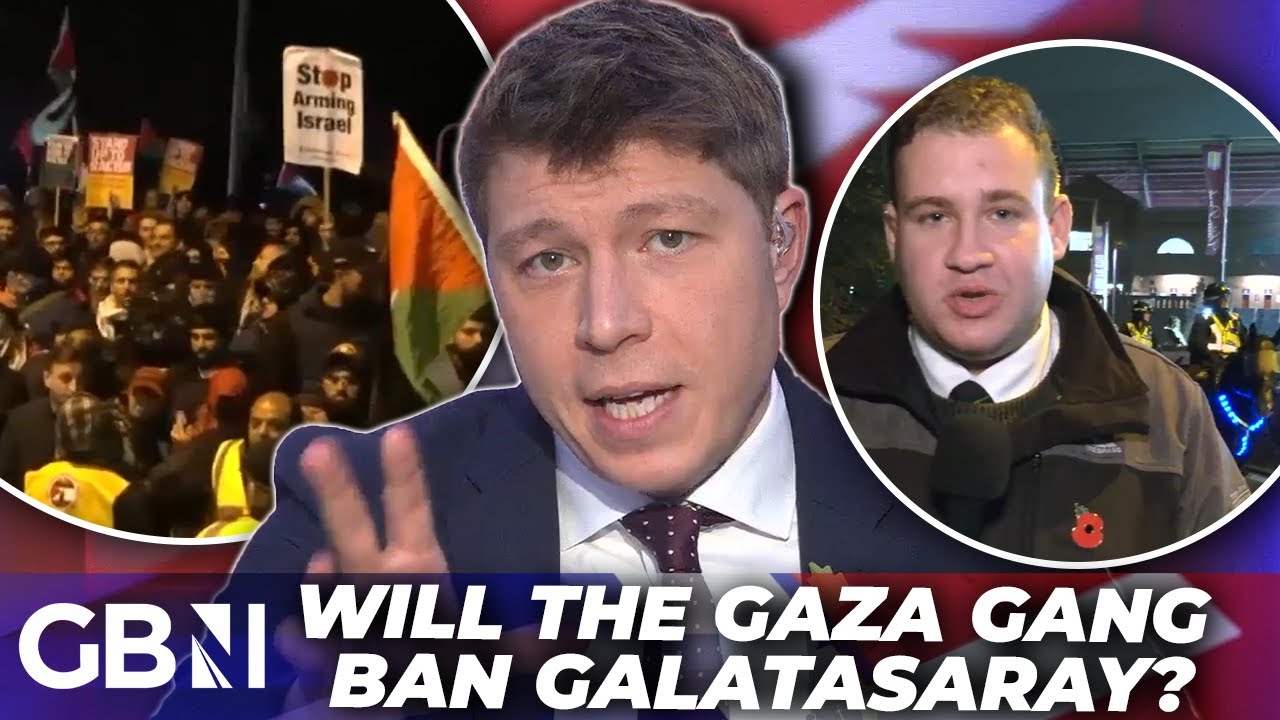 ‘It’s CLEAR who the HOOLIGANS are!’ | Patrick Christys SLAMS pro-Palestine protesters at Villa Park