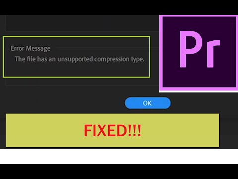FIXED!!! | UNSUPPORTED COMPRESSION| Unable to Import | Premiere Pro CC 2020 | SIMPLE FIX