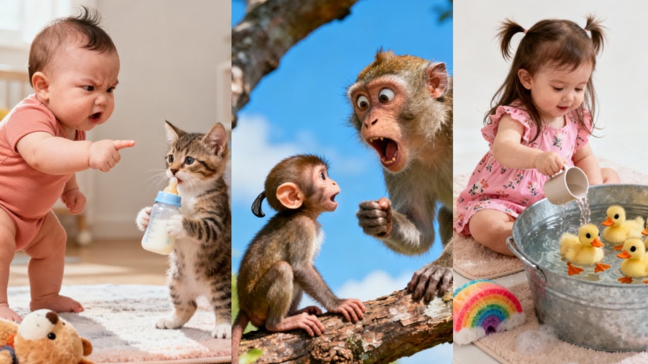 KUMPULAN VIDEO SHORTS BAYI LUCU, MONYET DI MARAHIN ADEK, BUS HANTU 😱 