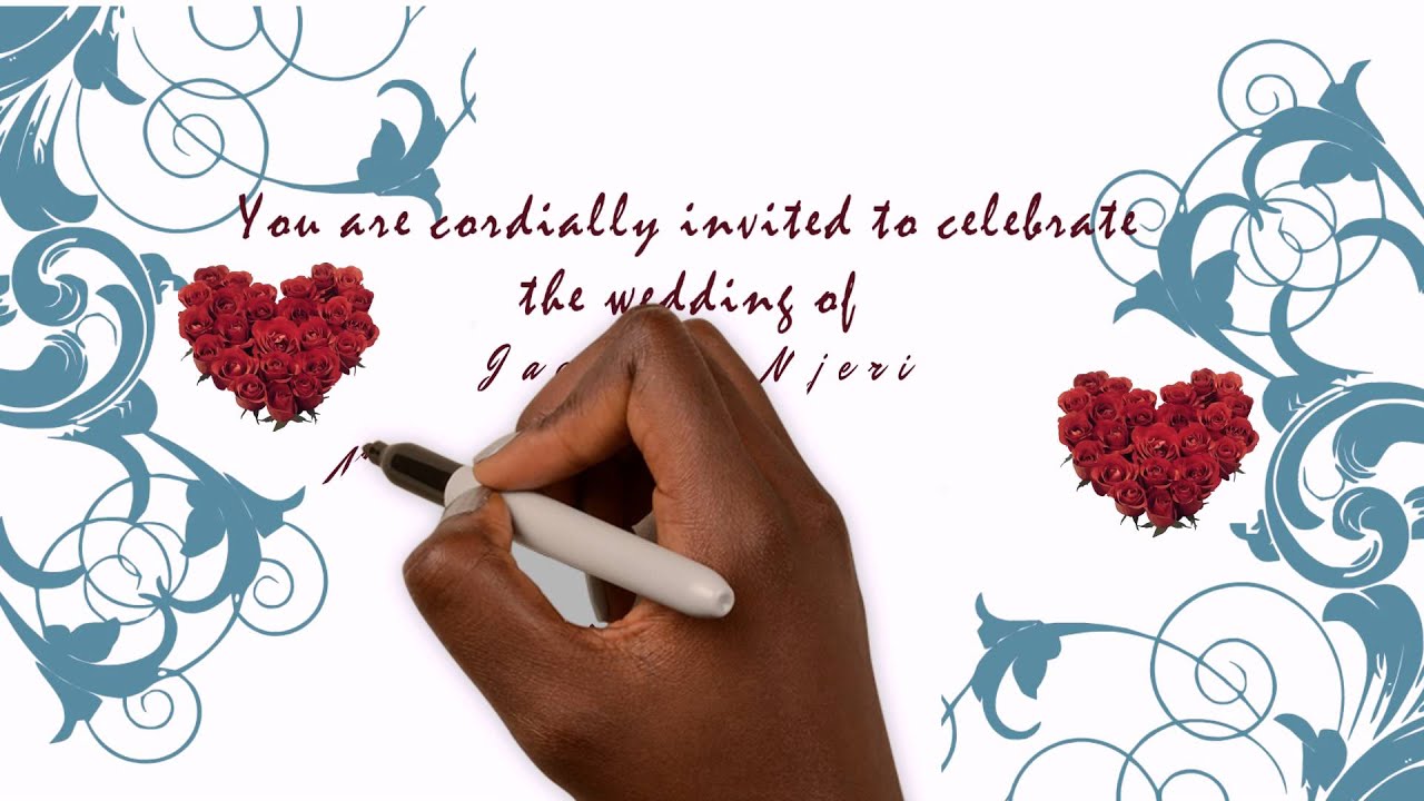 Wedding Card Demo - YouTube