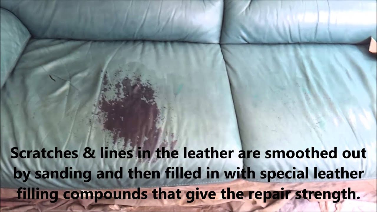 How to repair a leather sofa - By St Louis Leather Repair - YouTube