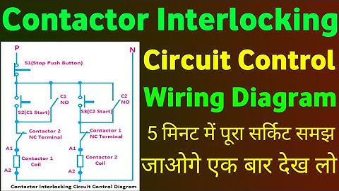 Contactor Interlocking Wiring Diagram!Two contactor interlocking diagarm!Contactor Interlock diagram