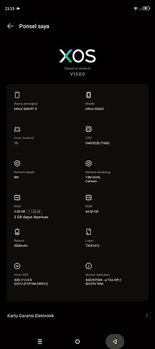 Infinix smart 8 smart panel