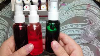 How to make color spray inks tutorial DIY - Save money on your mixed media and art journal projects!