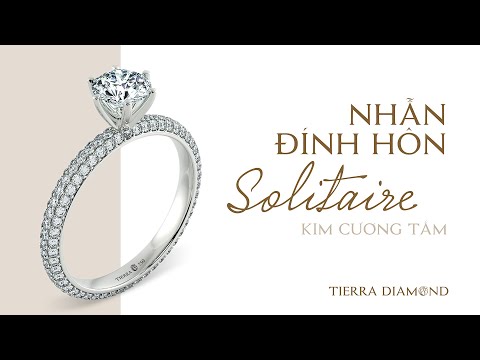Video Nhẫn đính hôn Solitaire Pave 3 mặt kim cương tấm |... - youtube