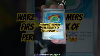 Warzone Streamers First Ever Pack of Perfect Order 😱 #pokemon #firstpackmagic #callofduty #meowth