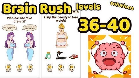 Brain Rush Game All levels 36- 40 Game Review Complete Gameplay Walkthrough (iOS-Android)