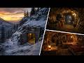🔥 25-Min Extreme Cut: Winter Bunker & Stone Cave Survival ❄️🕳️