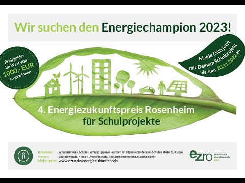 4. Energiezukunftspreis Rosenheim 2023 für Schulprojekte