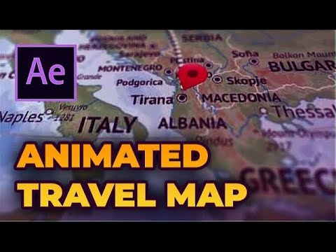 Clean 3d animated travel map tutorial in after effects - YouTube