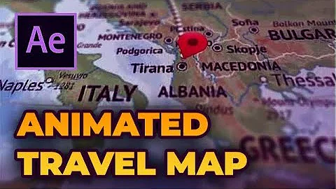 Clean 3d animated travel map tutorial in after effects