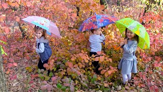 Осенний яркий ролик детей с родителями на природе!